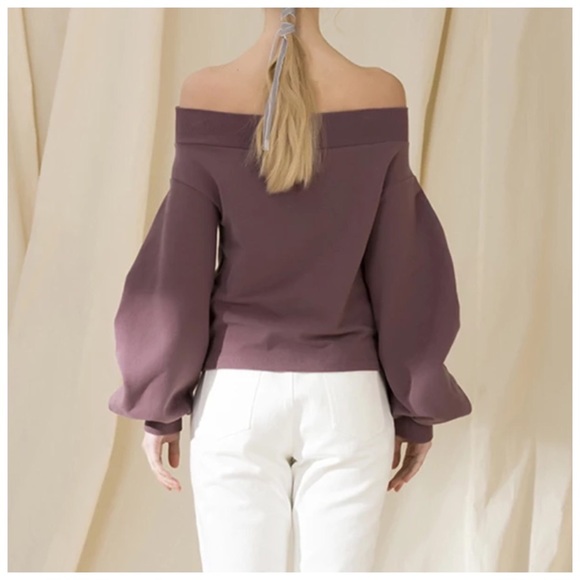 🌸 Soft Button Sleeve Off The Shoulder Top - Picture 5 of 8